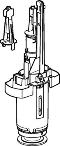 Geberit 243634001 Spülventil für AP 128 Spülkästen (einfache Montage, Maße 35,7x16,7x9,6 cm) weiß