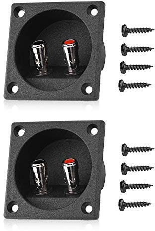 Zerone Lautsprecher Terminal Box Push Feder Typ 2 Binding Post Kabelstecker Akustische Komponenten(2 Pack)