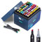 Artina 80tlg Marker Set Markilo MD mit 3mm & 6mm Spitze - wasserfeste Permanentmarker mit intensiven & hochpigmentierten Farben, Filzstifte Set mit 2 Spitzen für Scrapbook, Bullet Journal, Manga