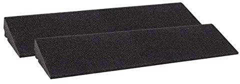 Bordsteinrampe Gummi LxBxH: 800x250x70 mm Set = 2 Stück schwarz (Rampe Gummikeil Rollstuhlrampe Auffahrrampe Auffahrkeil Auffahrhilfe Türschwellenrampe, Autorampe)