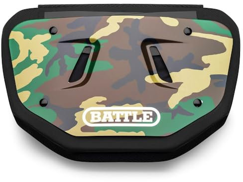Battle Sports Novelty Fußball Rückenplatte - Hartschale für den unteren Rücken mit konturiertem Schaumstoff für hohen Aufprallschutz - Erwachsene, Tarngrün