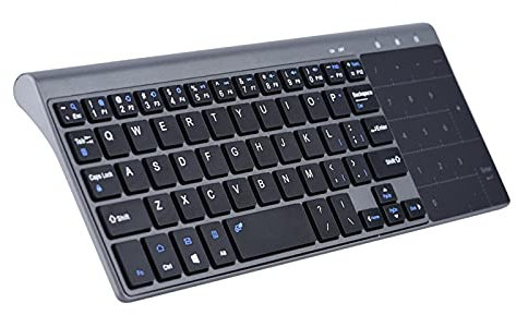 Xirfuni 2.4G Handheld Touchpad keyboard Portable Slim 2.4Ghz Wireless Keyboard with USB Receiver for notebook, computer, TV box,etc