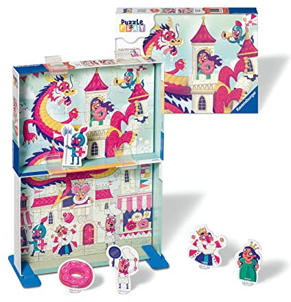 Ravensburger Kinderpuzzle Puzzle&Play 05595 - Königreich der Donuts - 2x24 Teile Puzzle für Kinder ab 4 Jahren