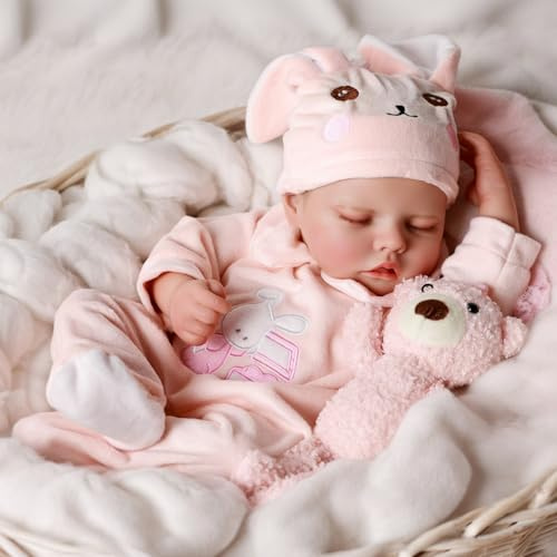 JIZHI Reborn Dolls 17 Inch Realistic Sleeping Newborn Baby Handmade