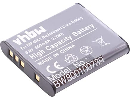 vhbw Batterie Remplacement pour Sony NP-BK1, NP-FK1 pour Appareil Photo, Reflex numérique (600mAh, 3,6V, Li-ION)