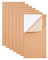 BENECREAT 6 paquet de Feuilles de Liège Adhésives au Dos de 40x20cm (2mm D'Épaisseur) Feuilles de Liège Isolant pour Dessous de Verre, Décoration Murale, pour Fêtes et Bricolage