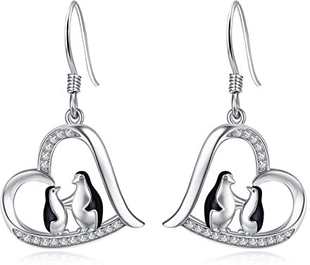 Muttertagsgeschenk Pinguin/Panda/Koala/Elefant Ohrringe 925 Sterling Silber Koala Ohrstecker Niedliche Tier Pinguin Schmuck Geburtstagsgeschenke für Frauen Mädchen