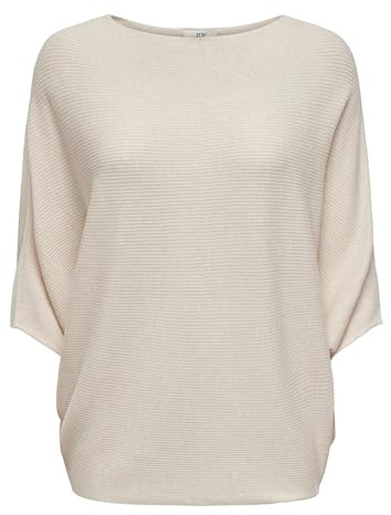 JdY Damen Jdynew Behave Batsleeve Pullov. Knt Noos Strickpullover, Eggnog/Detail:melange, XXL EU