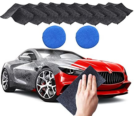 Nano Sparkle Cloth Mágico,9 Piezas Reparador de ArañAzos Para Coche,Paño Nanosparkle Quitar Arañazos Detailing Limpiar Pulido y Reparación de Arañazos de Pintura,Regalo Pulido Esponja Almohadillas