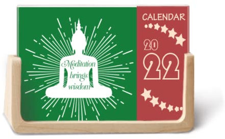 Thoughts Meditation Wissenschaft 2022 Tischkalender Planer 12 Monate