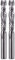 EU_HOZLY Lot de 2 fraises hélicoïdales de compression Up&Down Diamètre de coupe 6 mm, Tige 6 mm, Longueur de coupe 32 mm, Fraise à queue CNC pour sculpture sur bois, gravure