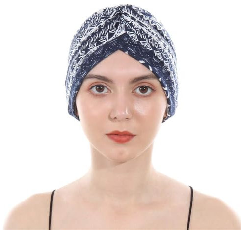 YEHUDAF LEE Turbane für Damen–Elastische Kopftücher Chemo/Bandana Damen–Bequeme Kopfbedeckung(Mehrfarbig) (DE/NL/SE/PL, Alphanumerisch, Einheitsgröße, 16)