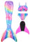 SPEEDEVE Mädchen Meerjungfrauenschwanz Meerjungfrau Flosse Bikini Set,HEI-r4,140