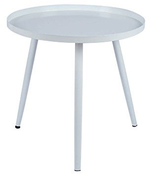 Nordischer Kleiner Couchtisch aus Schmiedeeisen einfaches modernes Wohnzimmer Mini Economy Schlafzimmer einfacher runder Kleiner Tisch kleine Wohnung 17528 (Color : White, Size : 4