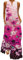 Ocean Plus Damen Maxikleid Vintage-Bedruckte Sommerkleid für Mehrfarbiges Langes Ärmelloses Kleid in Mehrfarben mit V-Ausschnitt (4XL, Rosenrotes Ölgemälde Blumen)