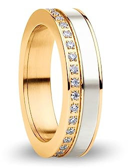 BERING Austauschbar Ringkombination für Damen in Gold & Weiß mit einzigartigem Twist- & Change System, Ebro