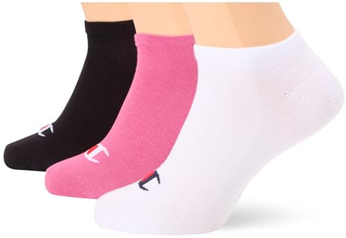 Champion Core Socks 3PP Sneaker Calzini, Viola/Bianco/Nero (PS186), 43-46 Unisex - Adulto
