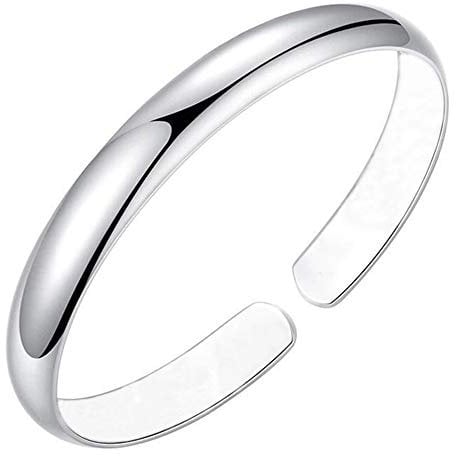 XINGNIAO 925 Silber Mode Glatte Manschette offener Armreif glänzendes Armband Stil1