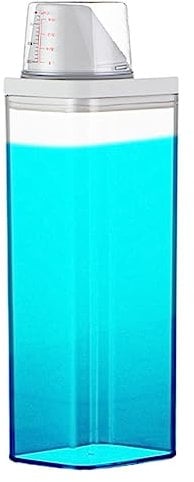 Laundry Detergent Dispenser | Reusable Empty Bottles With Measuring Cup | Washing Powder Storage Detergent Container | Fabric Softener Storage Bottle For Scent Booster Beads/Small Solid Grain/Liquids