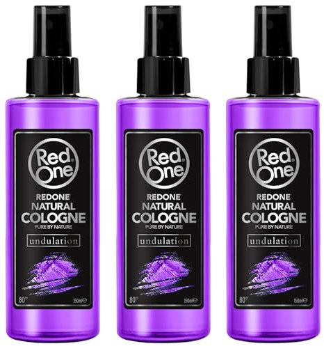 RedOne Natural Barber Cologne Aftershave Spray Undulation 3x150ml | Long-Lasting Men’s Cologne | Premium Grooming Aftershave Splash | Fresh Daily Fragrance for Barbershop & Home Use