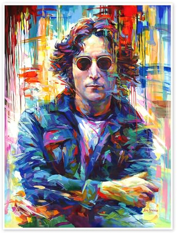 John Lennon Poster von Leon Devenice 50 x 70 cm Bunt Wandbilder Wanddeko