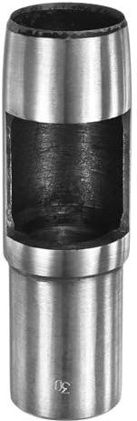 sourcing map Perforatrice creuse pour cuir - 30 mm - Outil de perforation rond pour ceinture - En acier au carbone - Perforatrice unique pour montres et ceintures - Pour cuir, artisanat, caoutchouc,