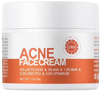 YAFUSIPE Acne Treatment for Face Hormonal Cystic Stubborn Acne Cream Back Butt Acne Spot Treatment for Teens Adults Moisturizer Pimple Rapid Clearing Cream for Breakouts Blemish Overnight 30g