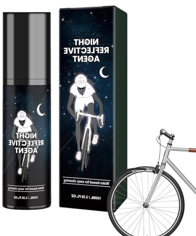 Ynnhik Bombe de peinture réfléchissante - 100 ml - Peinture lumineuse pour vélo de nuit - Peinture réfléchissante pour vêtements, vélos, skateboards, toile, tissu