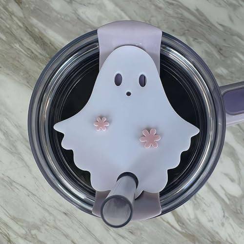 Name Plate for Stanley Cup Accessories,Tumbler Cup Name Plate for Lid,Halloween Ghost Theme Tumbler Name Plate 40oz,Halloween Plastic Tumbler Plate Toppers for Quencher 40OZ Tumbler (StyleB)