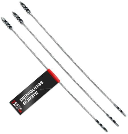 MEISTERZWECK4U - 3X Reinigungsbürste für Kaffeevollautomat - Edelstahl Bürste aus Nylonfasern zum Reinigen der Kaffeemaschine - Reinigt Milchschläuche, Kaffeeausläufe, Milchaufschäumer & Brühgruppen