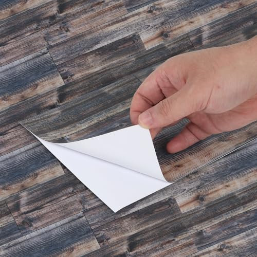 10pcs Vinyl Flooring, Self Adhesive Floor Tile, Peel And Stick Floor Tiles, Stick on Floor Tiles, Wood Effect Effect Flooring Tiles, Washed Floor Tiles for Kitchen Living Room (Vintage)