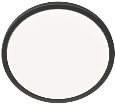Ledvion - LED-Deckenleuchte Schwarz (Ø29cm, 18W, 2700K, 1620 Lumen) IP44, Integrierte LED, Deckenstrahler, Aufbaustrahler