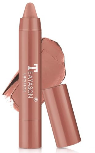 Matte Long Lasting Lip Sticks - 6 Colors Velvet Lipstick Pencil Water Crayon Proof Natural (2#, 18.3g)
