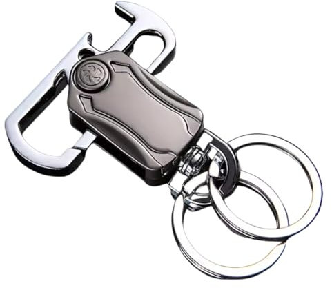Generic Heavy-Duty 2-in-1 Keychain: Bottle Opener & Fidget Spinner with Dual Key Rings for Car, House, Shop, and Office