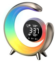 Faucet Multifunctional Study Room Desk Light 5V/2.1A USB Perpetual Calendar Dual Alarm Clock Ambient Bedroom Desk Lamp Touch Dimming White Noise Bedside Table Lamp Dormitory Couple Hotel Lighting