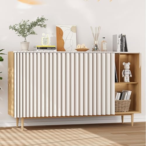 Aocet Schrankvorhänge Küche, Schrank-Vorhang Regal Vorhang zum Schiene, Faltbare Unterschrank Gardine Regalverkleidung Vorhang Staubvorhang für Kleiderschrank Badezimmer(Weiß,Cabinet 160x100cm)
