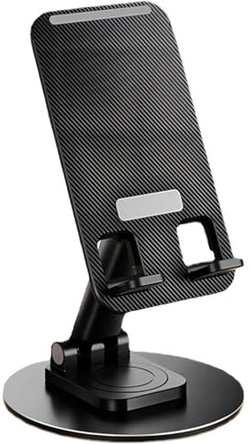 i! - Handy Ständer - verstellbare Handyhalterung - 360° drehbar - vollständig faltbar - kompatibel mit iPhone 16 15 14 13 Pro Max, Android Smartphone, E-Reader, Tablets - Schwarz