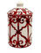 Italienischer Kerzenhalter, handgefertigt, moderne Kunstvase mit weiblichem Gesicht, Aromatherapie-Glas, elegante Tischdekoration für Zuhause oder Büro (roter Käfig)