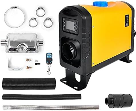 Calentador de estacionamiento portátil con control remoto LCD y silenciador para vehículos, barcos y caravanas, solución de calefacción eficiente