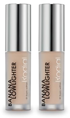 Rodial Banana Lowlighter Brightening Colour Corrector Travel Size Duo | Under Eye Concealer for Dark Circles, Lifted Radiance, Light Coverage