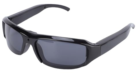 Sxhlseller Occhiali da Sole con Fotocamera HD 1080P, Occhiali Video Sportivi con Azione Anti-vibrazione per la Guida in Bicicletta |Registratore Vivavoce con Obiettivo Grandangolare,