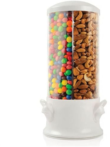 Triple Candy Nut Dispenser, Gumball Machine, 3 in 1 Countertop Machine, 360 Degree Rotating, Three Compartments for Jelly Beans, Peanut, Gum Ball 1pc