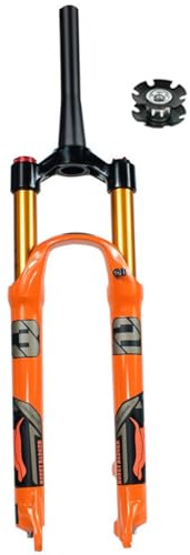 WIQUYBML Forcella Ammortizzata per Bicicletta 26 27.5 29 Pollici XC MTB Forcella Anteriore per Bici 120 mm di Escursione Blocco Sgancio rapido 9×100 mm Tubo sterzo Conico Freno a Disco da