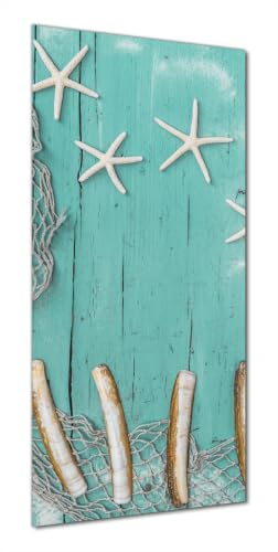 Wallario Selbstklebende Duschrückwand 70 x 200 cm mit Motiv Maritime Dekoration - Wandverkleidung Fließenersatz mit Hochglanzlaminat in Glasoptik