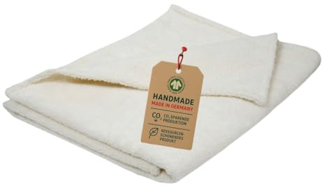 Efie Bio-Plaid/Wohndecke 150 × 180 cm – 100% Baumwolle (KBA) – GOTS-Zertifiziert, kuschelig & atmungsaktiv – nachhaltige Heimdecke, handgefertigt in Deutschland