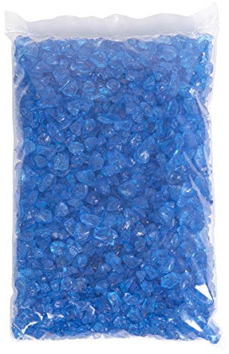 Deko Glassteine blau 1 Kg Größe ca. 4mm - 10mm - Tischdekoration Streudeko Deko Vasen
