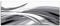 ARTland Wanddeko Glasbilder Wandbild Glas Bild einteilig 125x50 cm Querformat Moderne Kunst Abstrakt Modern Rauch Welle Grau S7KX