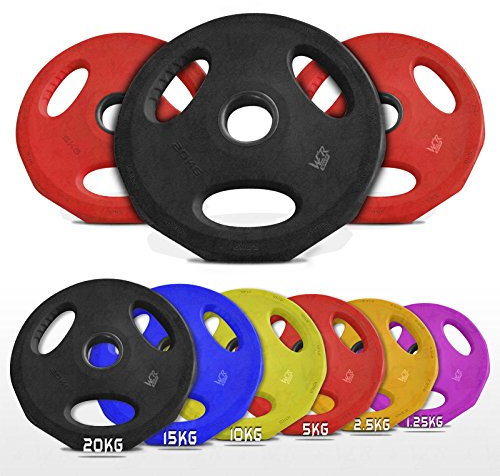 Olympic Rubber Disc Weight Plates EZ Bar Barbell Weights Plate Home Fitness Gym 50mm Hole (2x1.25kg)
