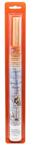 K&S Precision Metals Copper Crafting Foil, 6015 – 0.003 Thick x 12 Wide x 30 Long (1 Roll) - DIY Crafts, Repairs, Home Décor, Made in USA