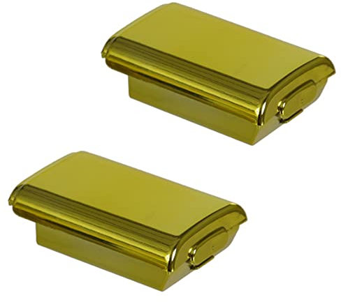 2 x Assecure replacement Gold Chrome battery cover holder for microsoft xbox ...